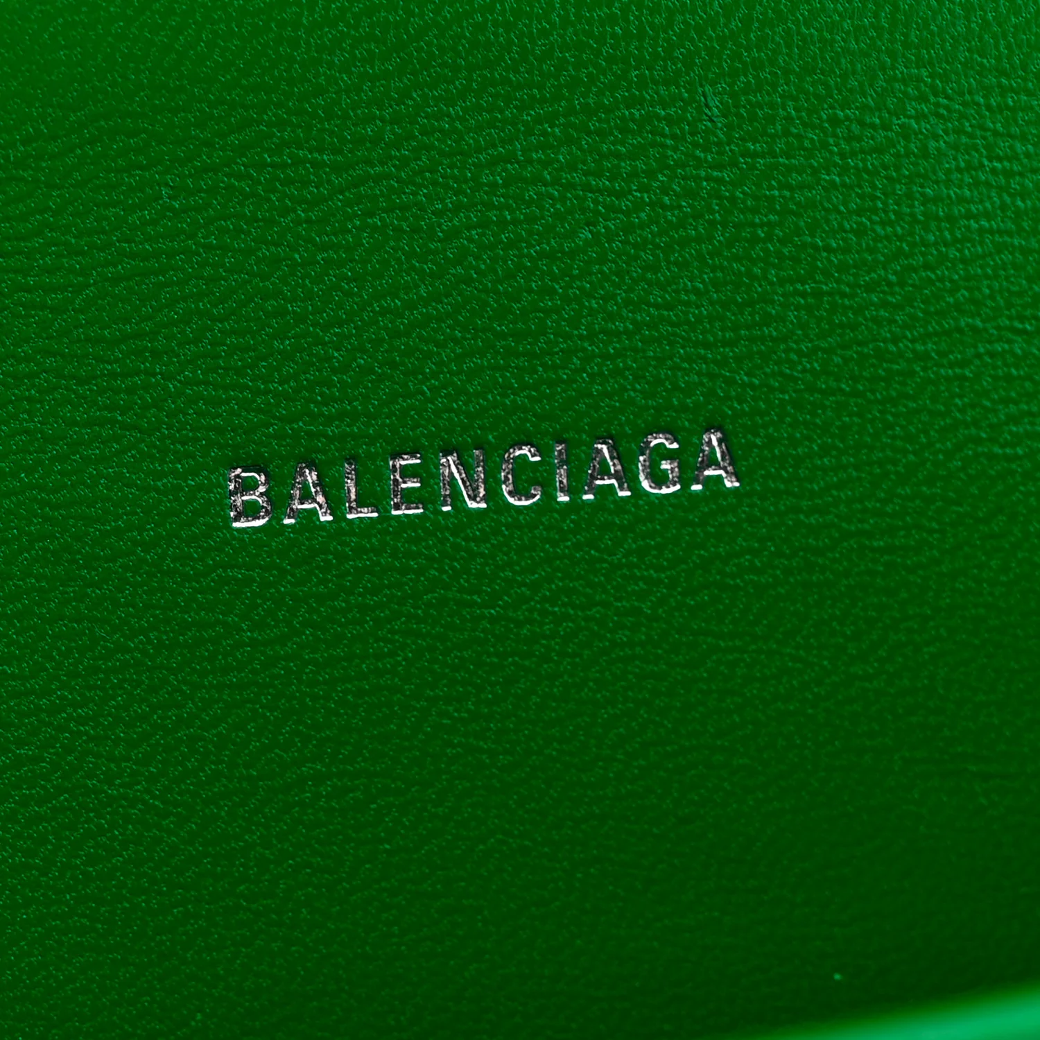 Balenciaga Shiny Calfskin Crocodile Embossed Hourglass Top Handle Bag XS Jade - Image 6