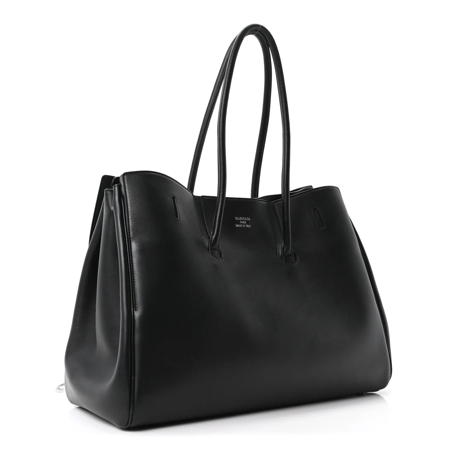 Balenciaga Smooth Calfskin Large Bel Air Carry All Bag Black - Image 4