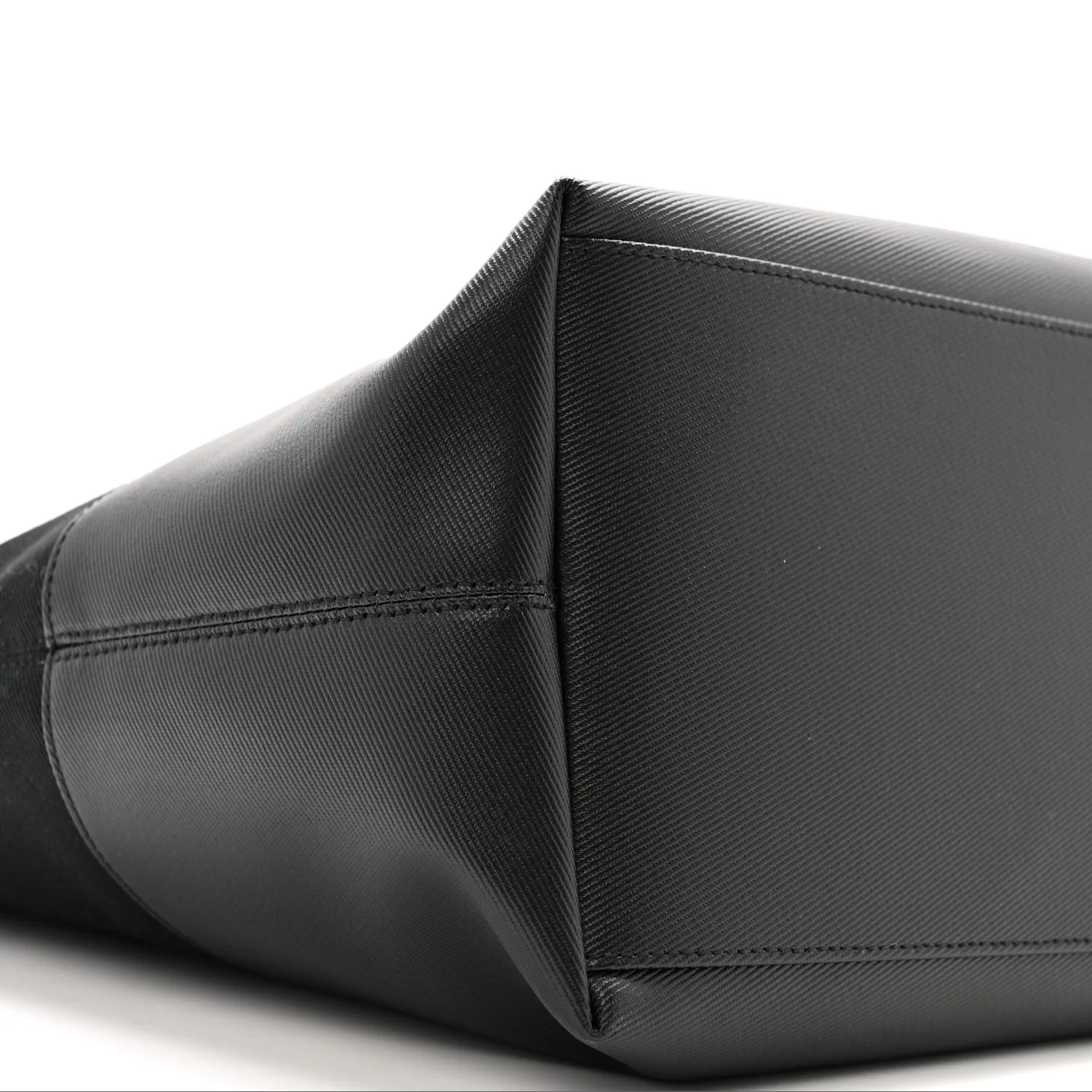 Alexander McQueen Canvas Calfskin T-Bar Shopping Bag Black - Image 8