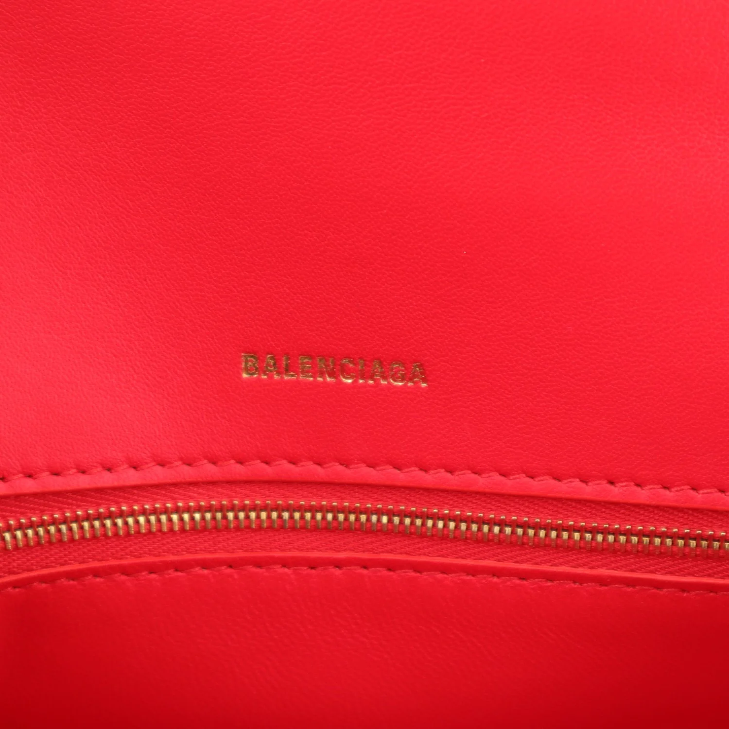 Balenciaga Shiny Box Calfskin Small Hourglass Top Handle Bag Bright Red - Image 6