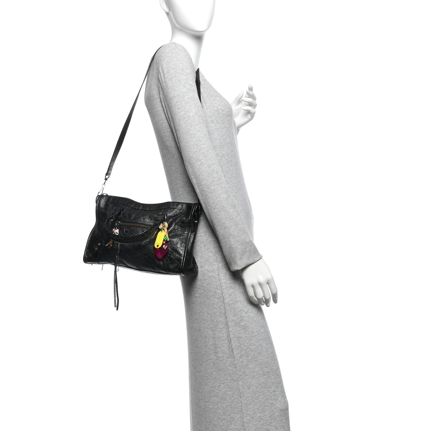 Balenciaga Agneau Arena Classic Hardware Charms Small Le City Black - Image 2