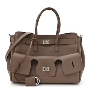 Balenciaga Smooth Calfskin Small Bel Air Carry All Bag Taupe