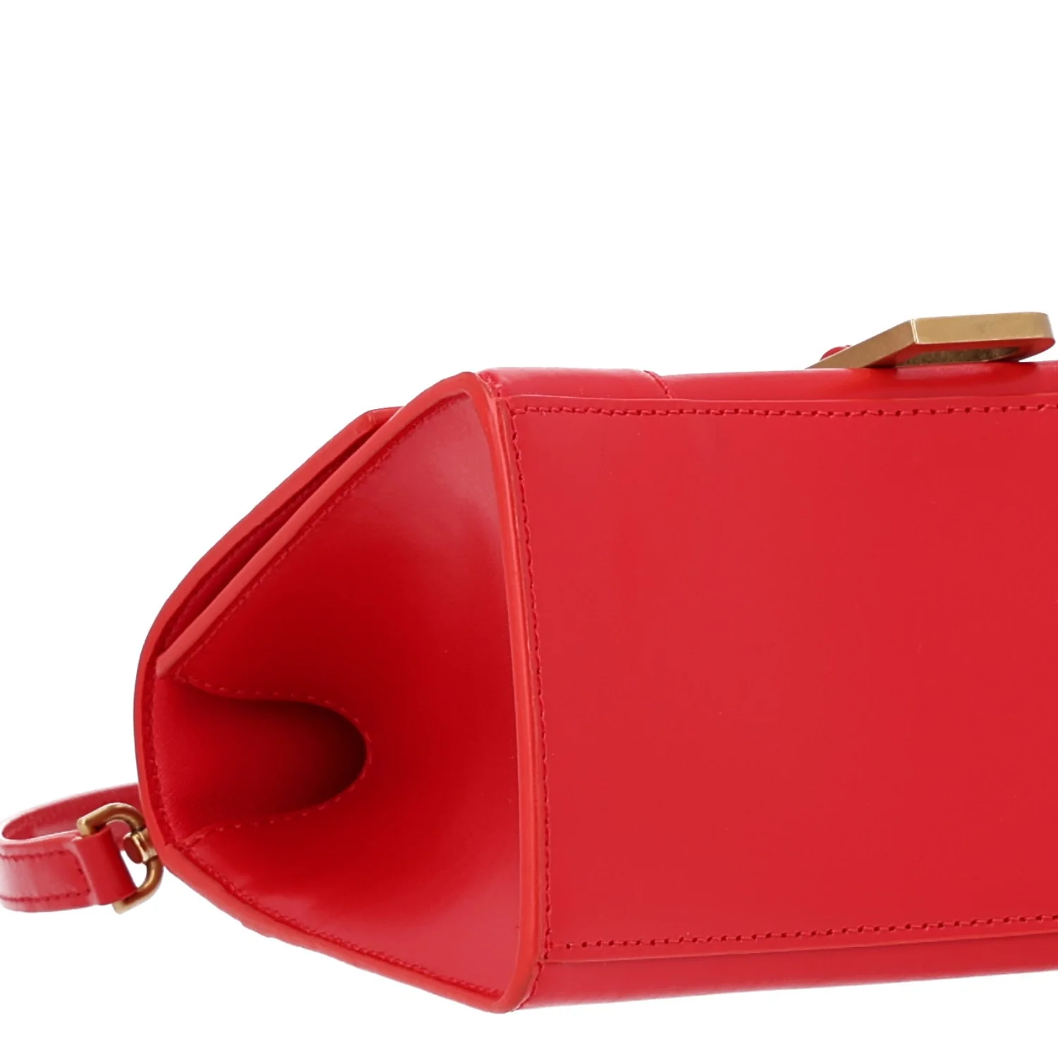 Balenciaga Shiny Box Calfskin Small Hourglass Top Handle Bag Bright Red - Image 9