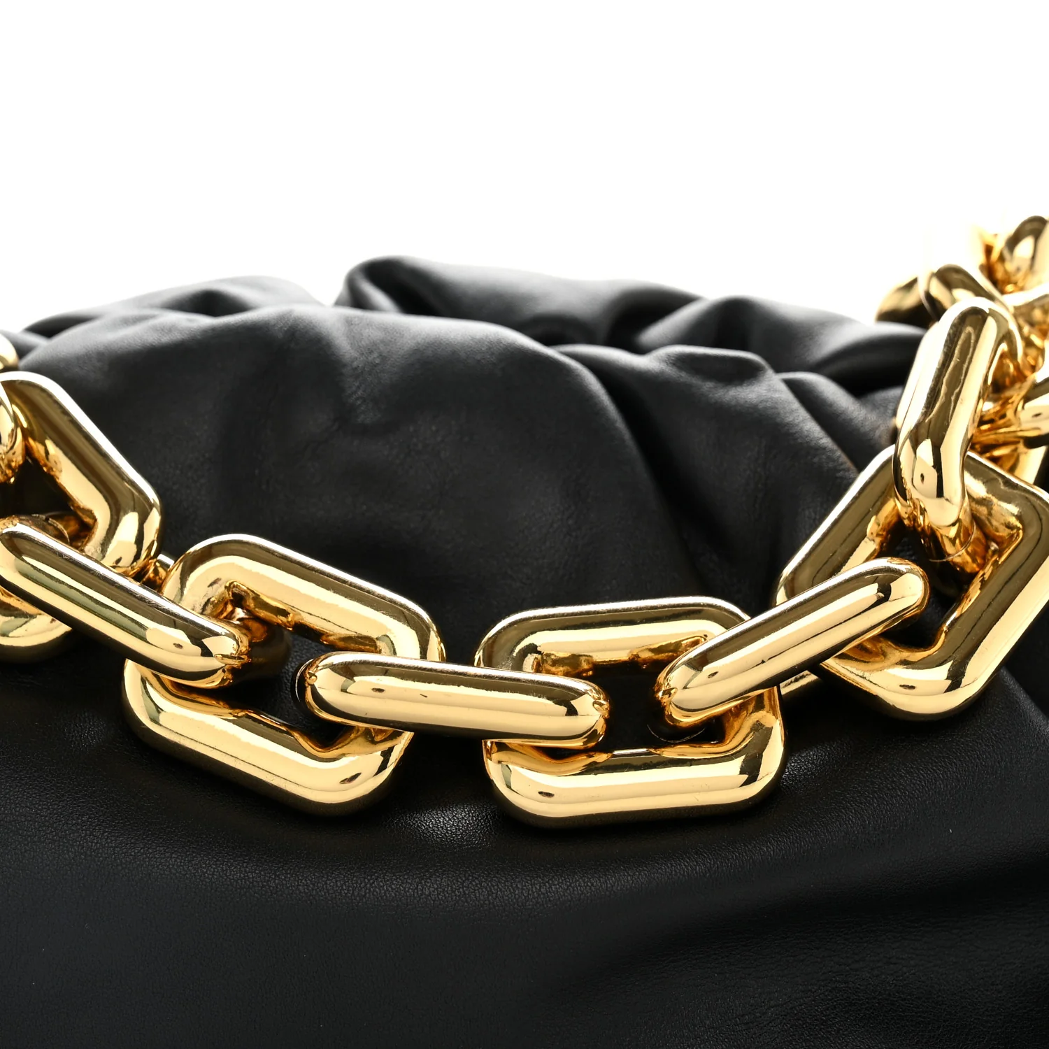 Bottega Veneta Calfskin The Pouch Chain Black - Image 8