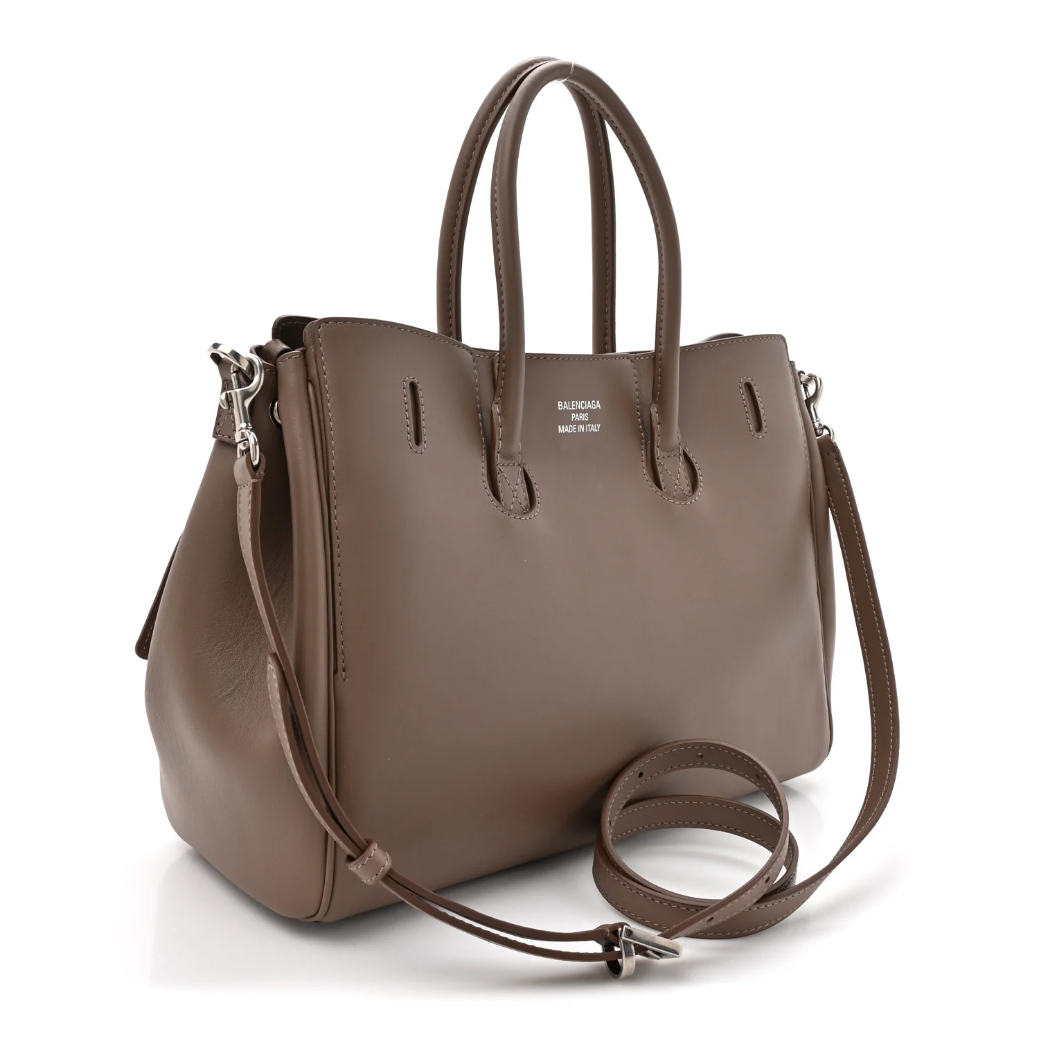 Balenciaga Smooth Calfskin Small Bel Air Carry All Bag Taupe - Image 3