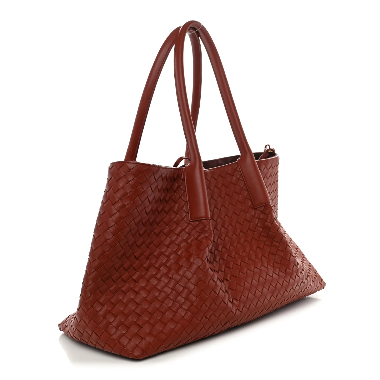 Bottega Veneta Calfskin Intrecciato Large Pinacoteca Reversible Tote Rust Deep Mahogany - Image 4