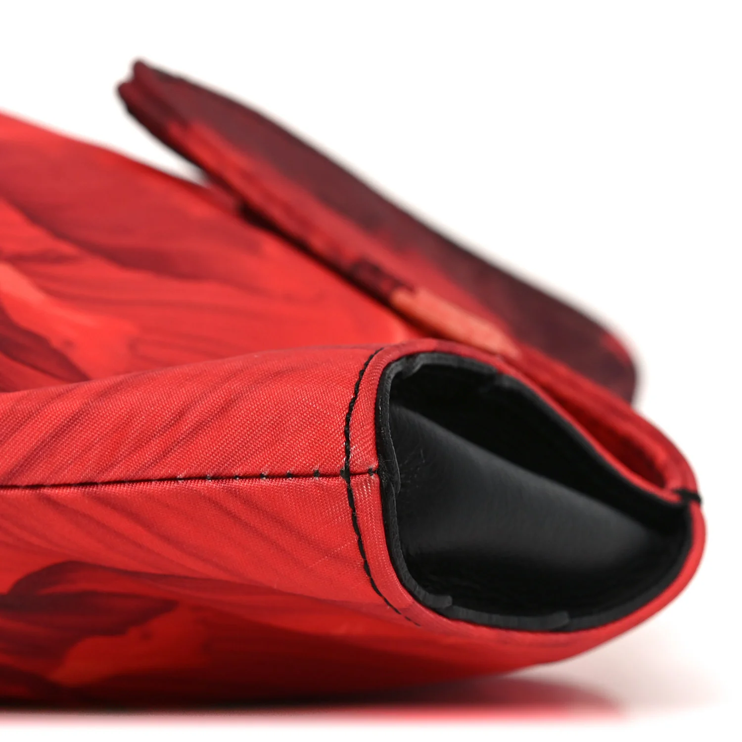 Alexander McQueen Silk Floral Print Clutch Red Multicolor - Image 8