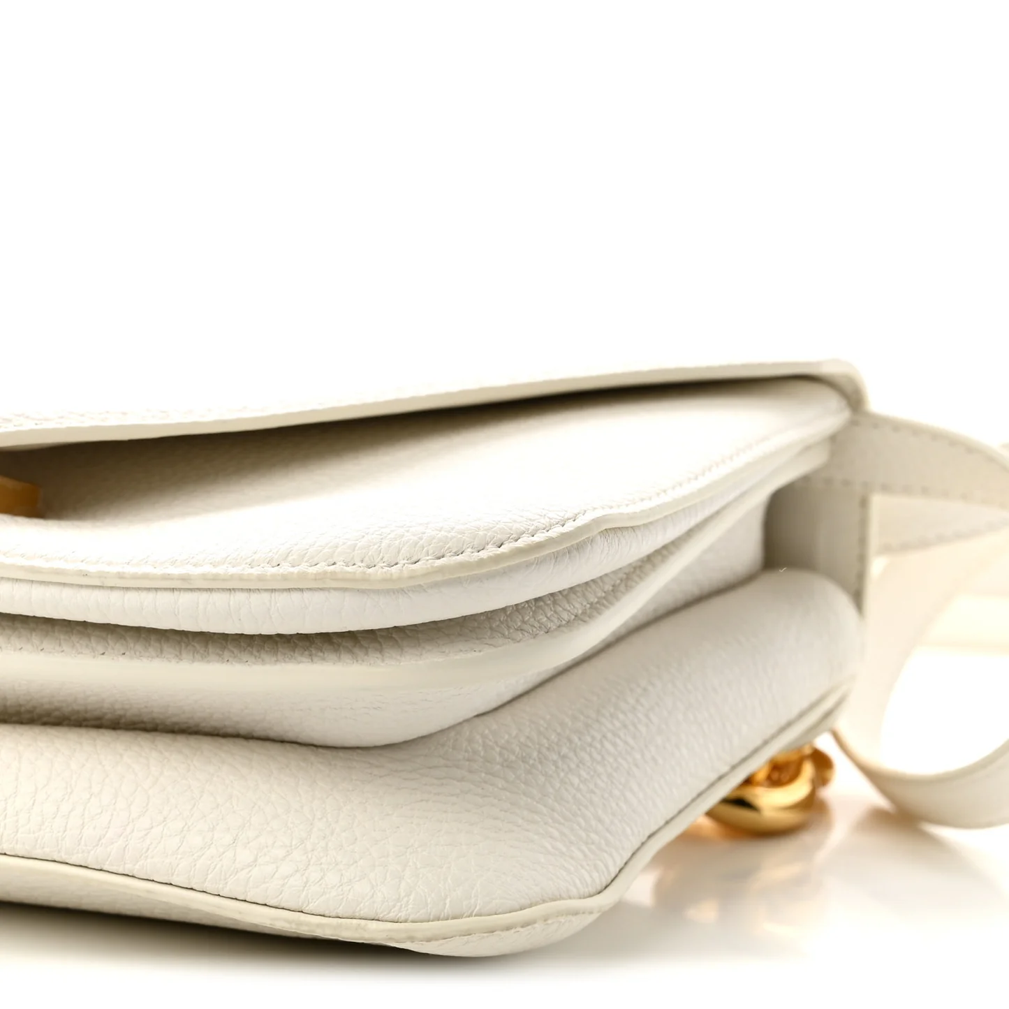 Bottega Veneta Calfskin Mount Envelope Bag White - Image 10