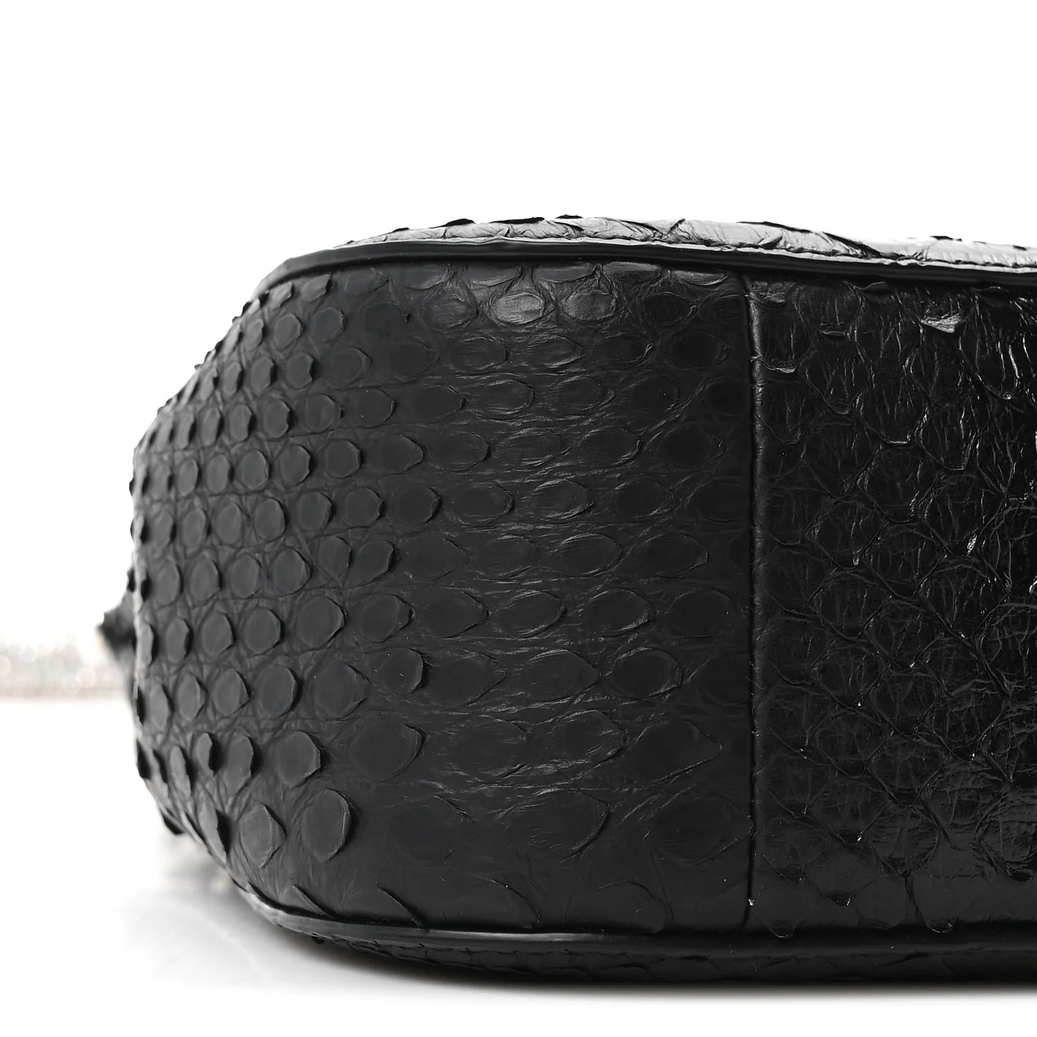 Alexander McQueen Snakeskin Crystal Mini T Bar Top Handle Black - Image 8