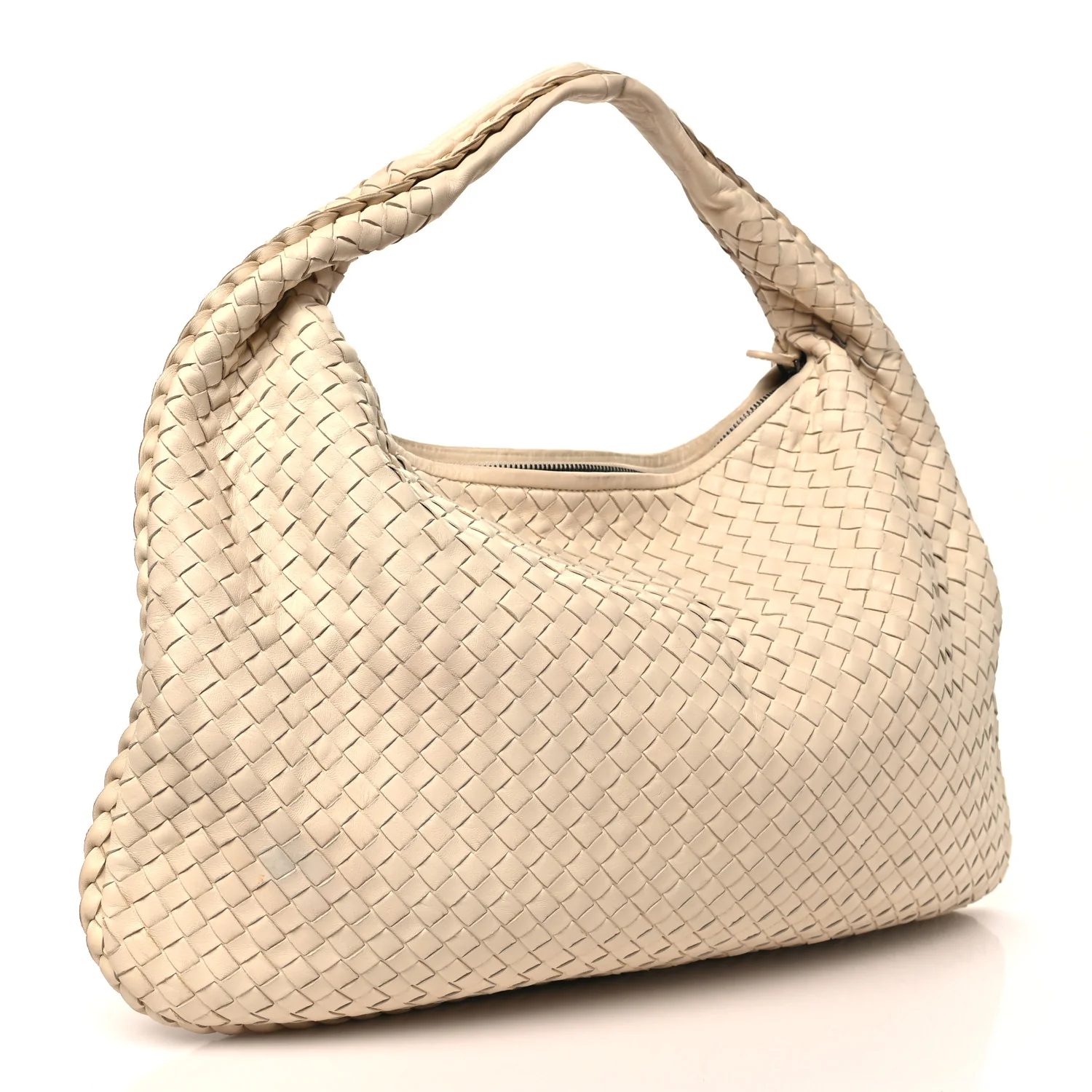 Bottega Veneta Nappa Intrecciato Large Belly Veneta Hobo White - Image 3
