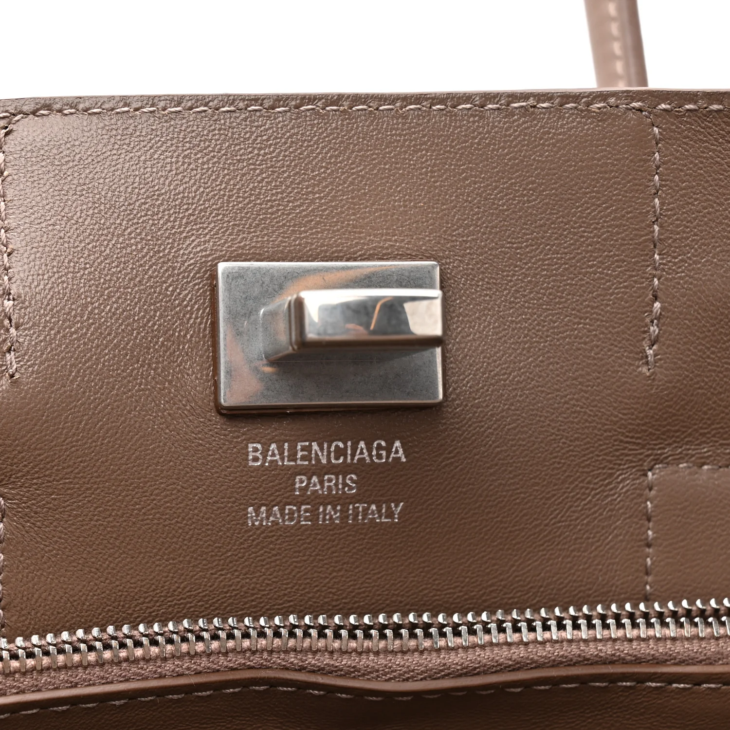 Balenciaga Smooth Calfskin Small Bel Air Carry All Bag Taupe - Image 6