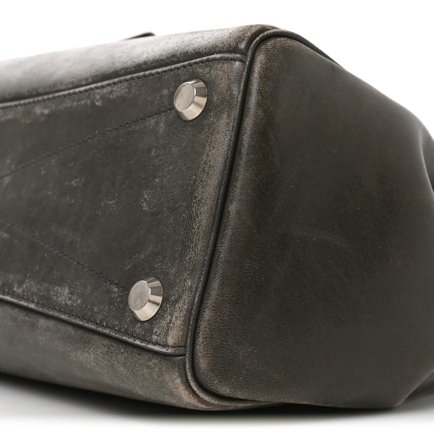Balenciaga Vegetable Tanned Lambskin Small Bel Air Carry All Bag Grey - Image 9