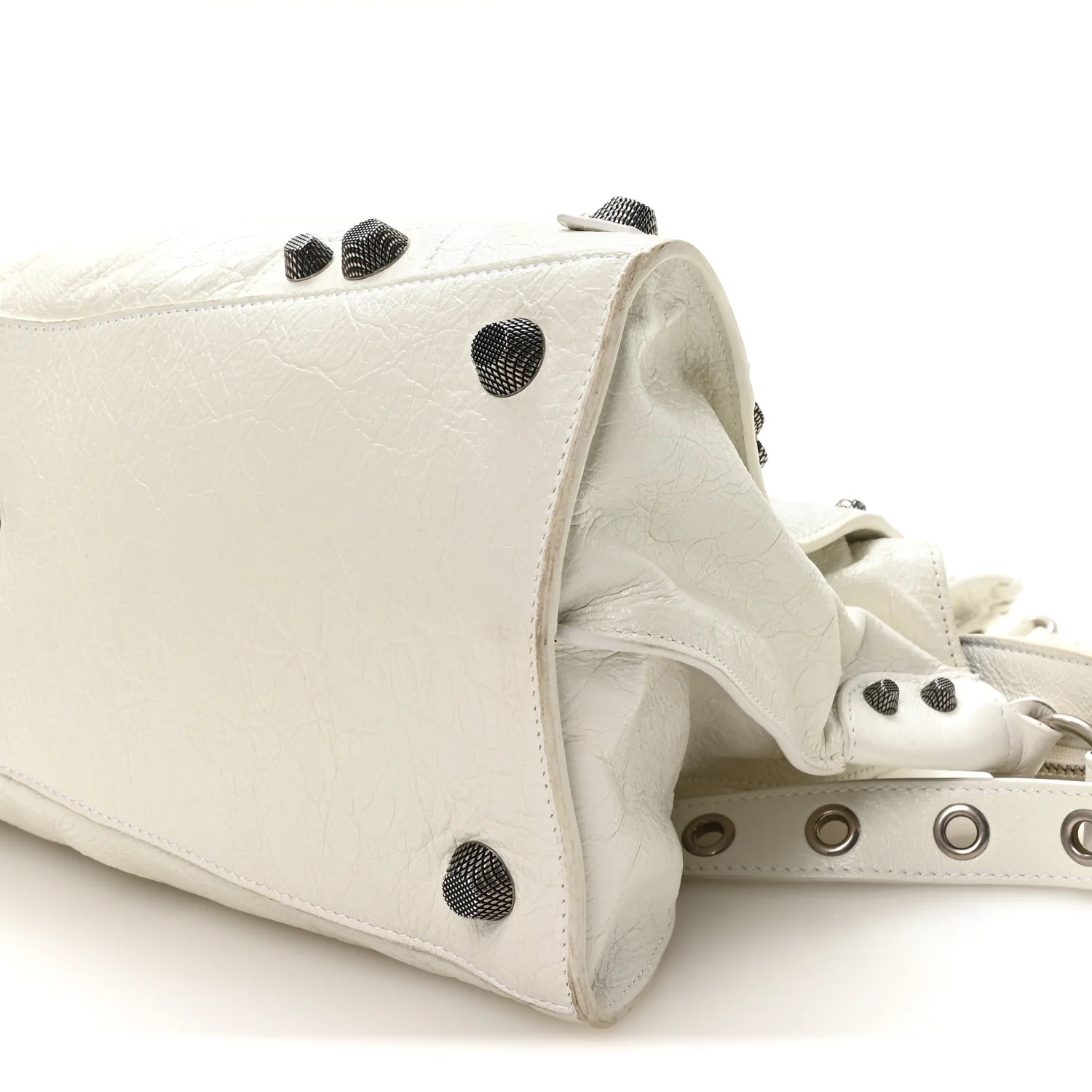 Balenciaga Agneau Arena Neo Cagole City Handbag Optic White - Image 10