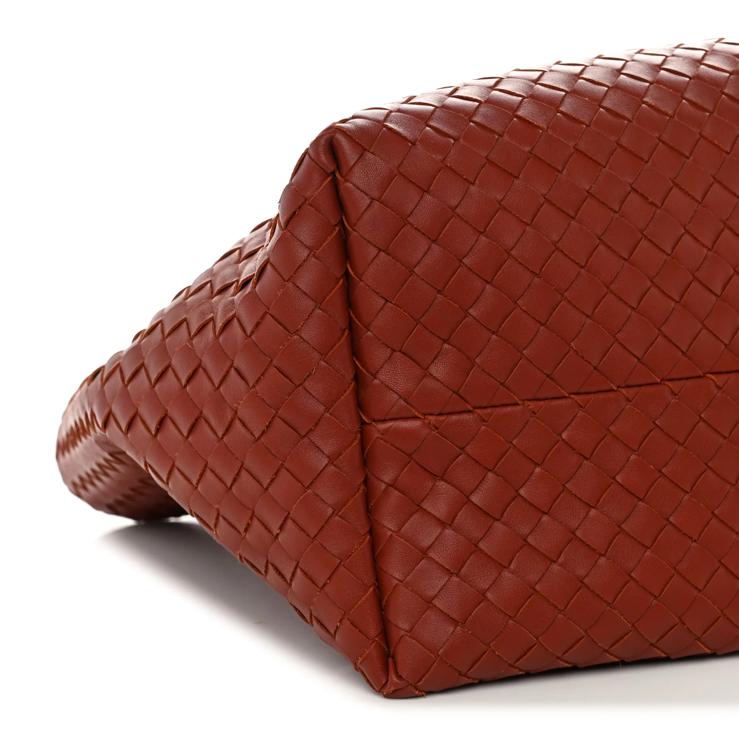 Bottega Veneta Calfskin Intrecciato Large Pinacoteca Reversible Tote Rust Deep Mahogany - Image 9