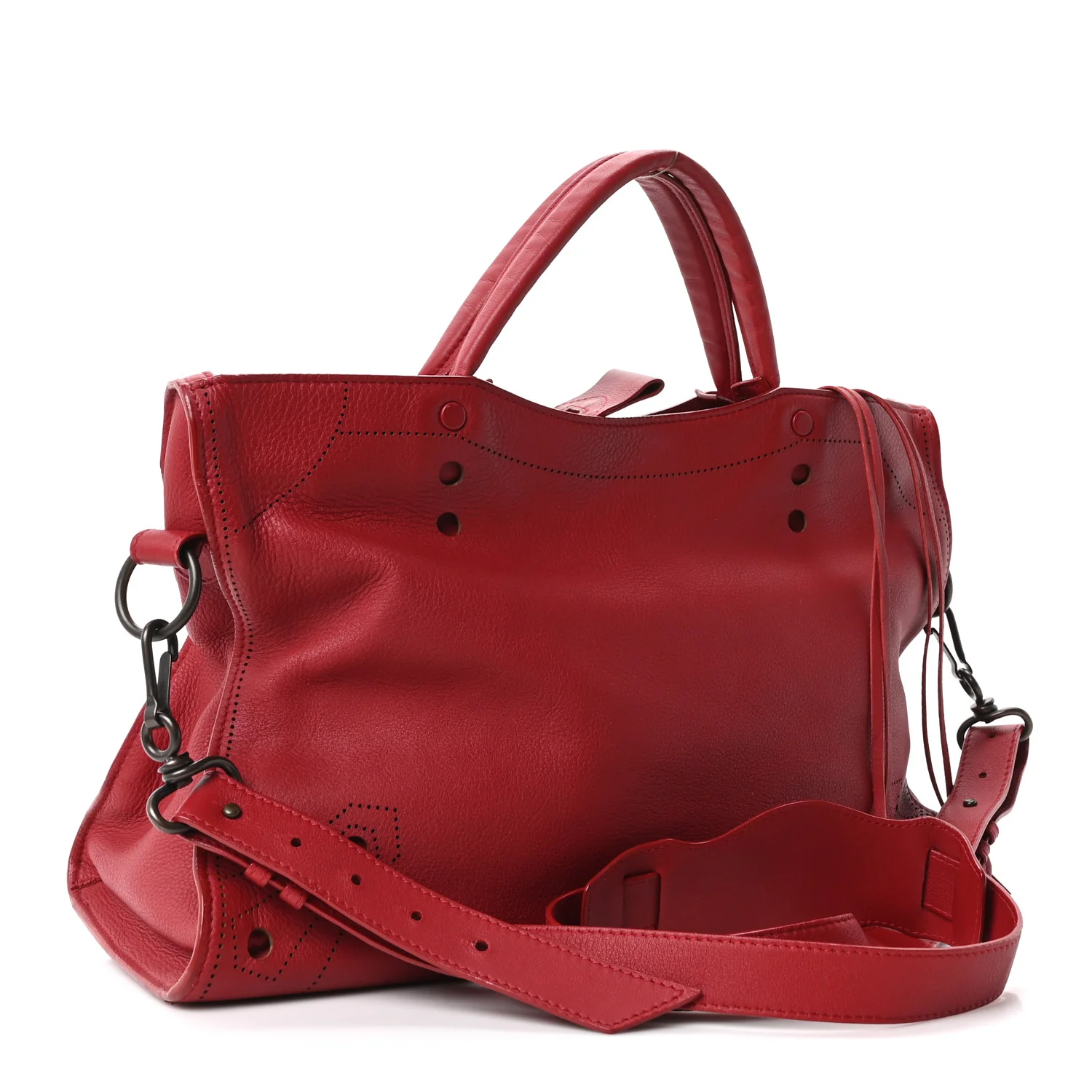 Balenciaga Veau Soyeux Perforated Blackout City Rouge Groseille - Image 3