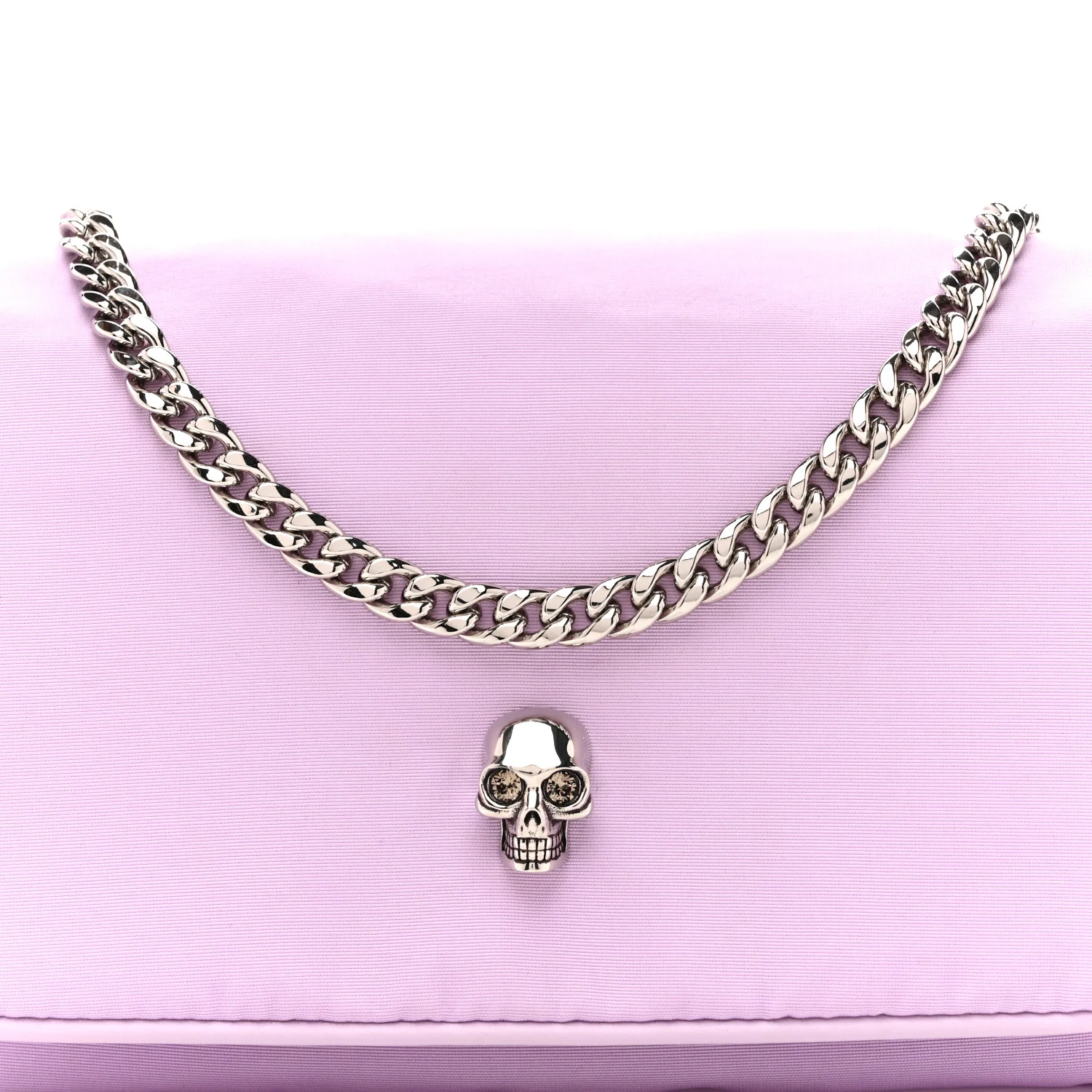 Alexander McQueen Nylon Skull Camera Crossbody Bag Lilac - Image 8