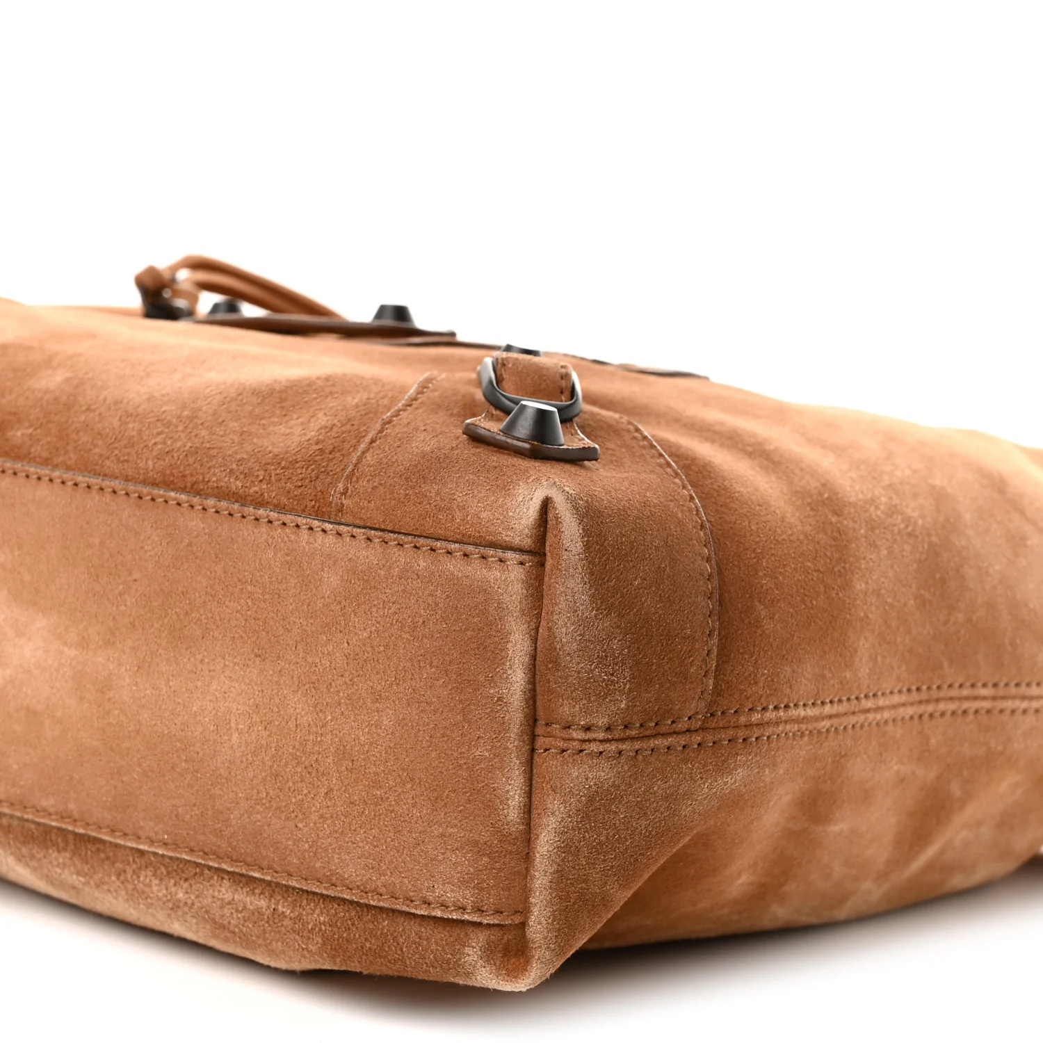 Balenciaga Suede Classic Hardware Small Le City Hobo Bag Camel - Image 10