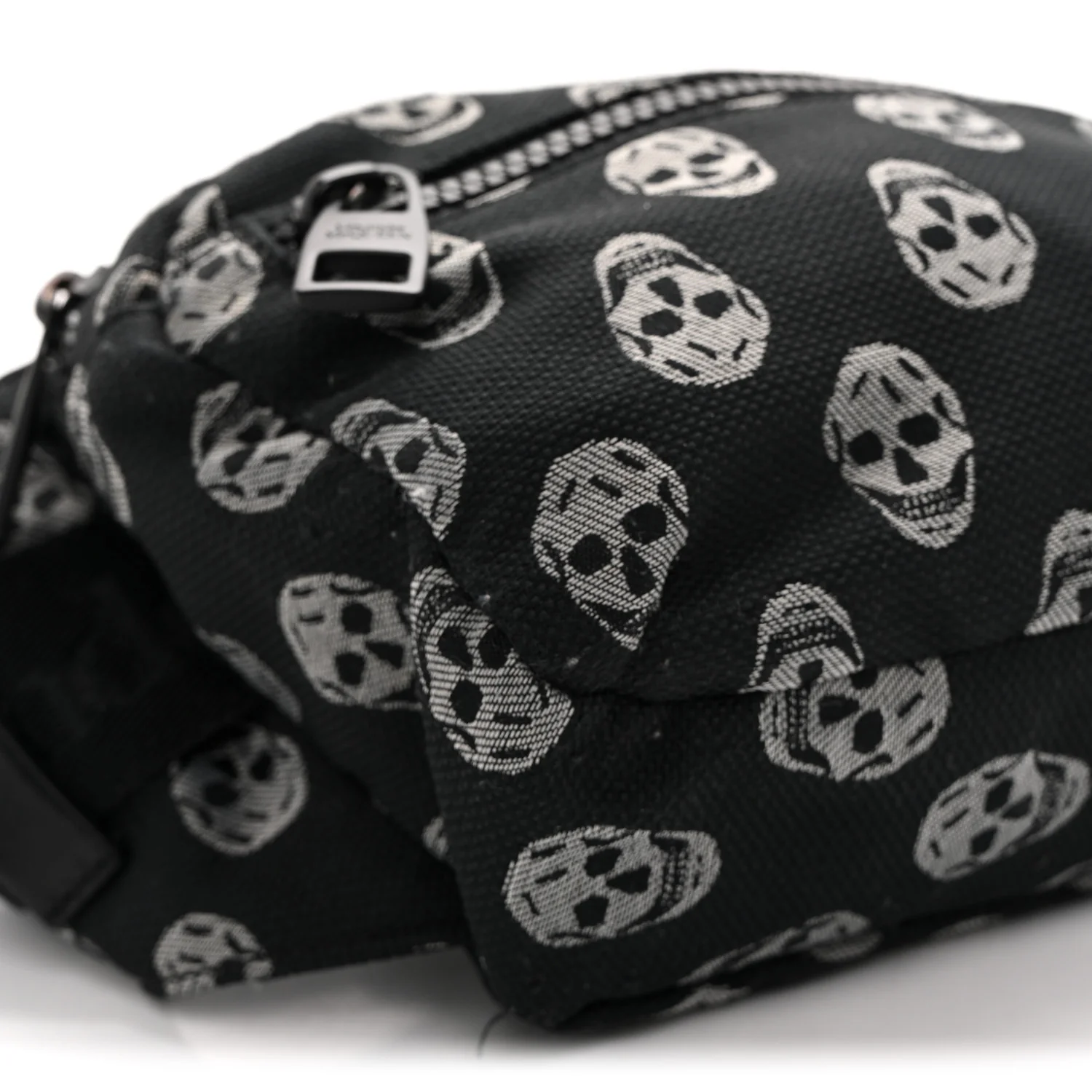 Alexander McQueen Jacquard Skull Belt Bag Black White - Image 8