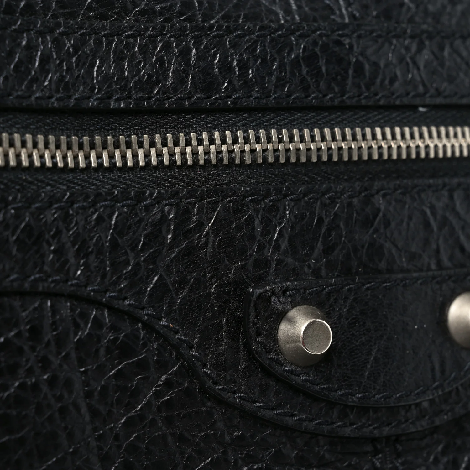 Balenciaga Agneau Classic Silver Hardware Weekender Black - Image 11