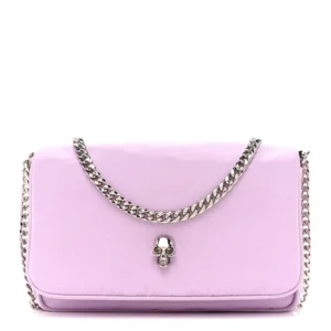 Alexander McQueen Nylon Skull Camera Crossbody Bag Lilac
