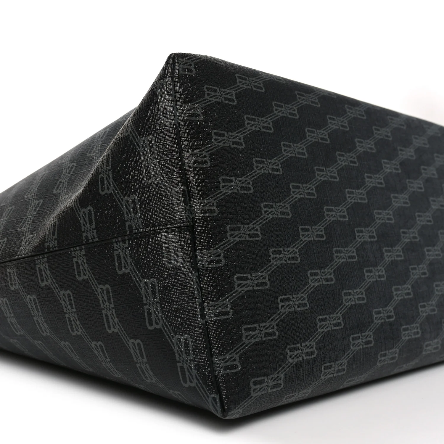 Balenciaga Coated Canvas BB Monogram Large Signature East West Shopper Bag Black Grey - Image 9