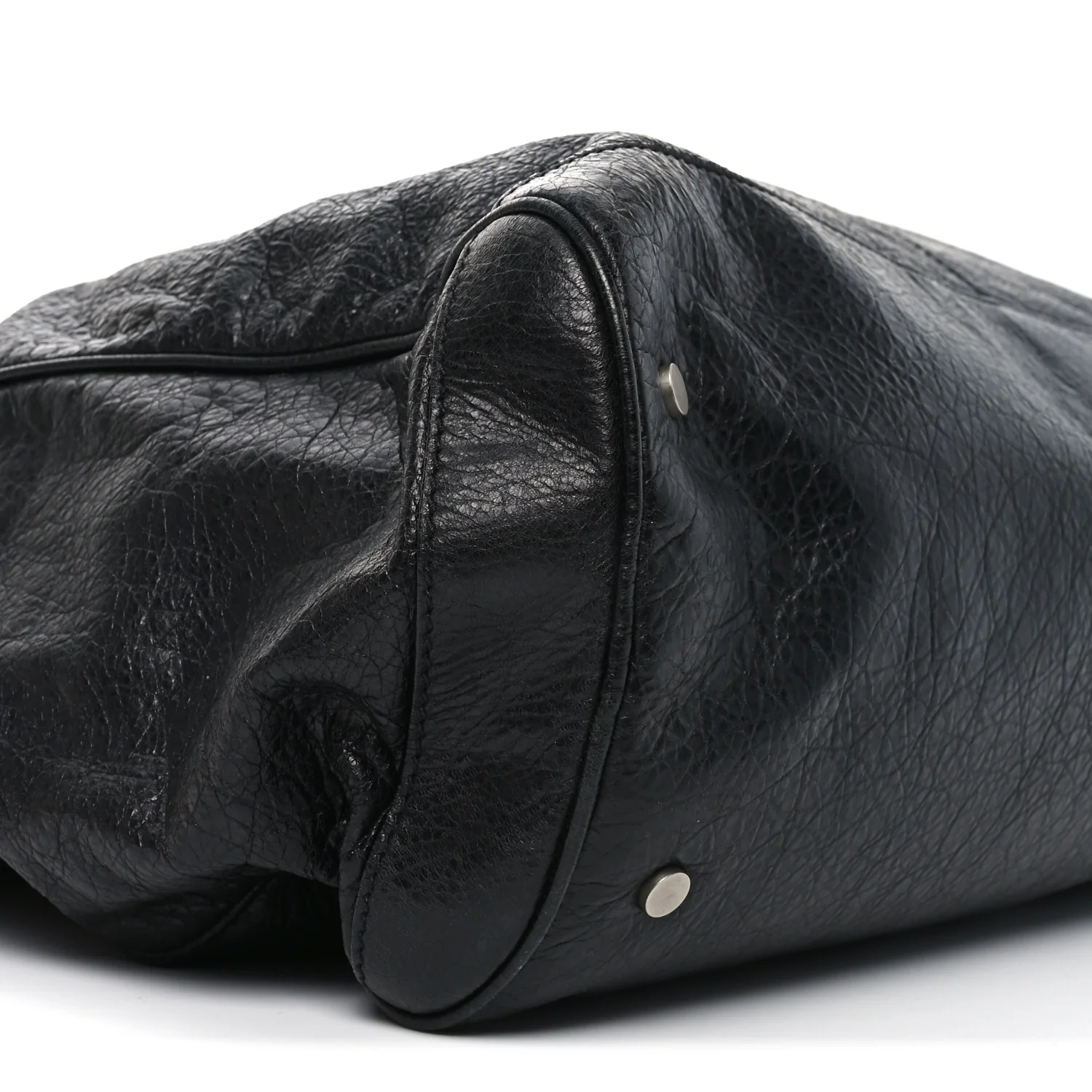 Balenciaga Agneau Classic Silver Hardware Weekender Black - Image 9