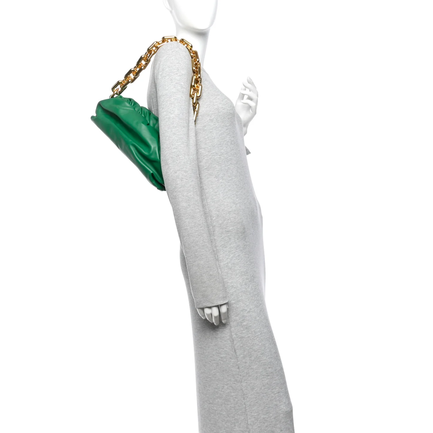 Bottega Veneta Calfskin The Pouch Chain Racing Green - Image 2