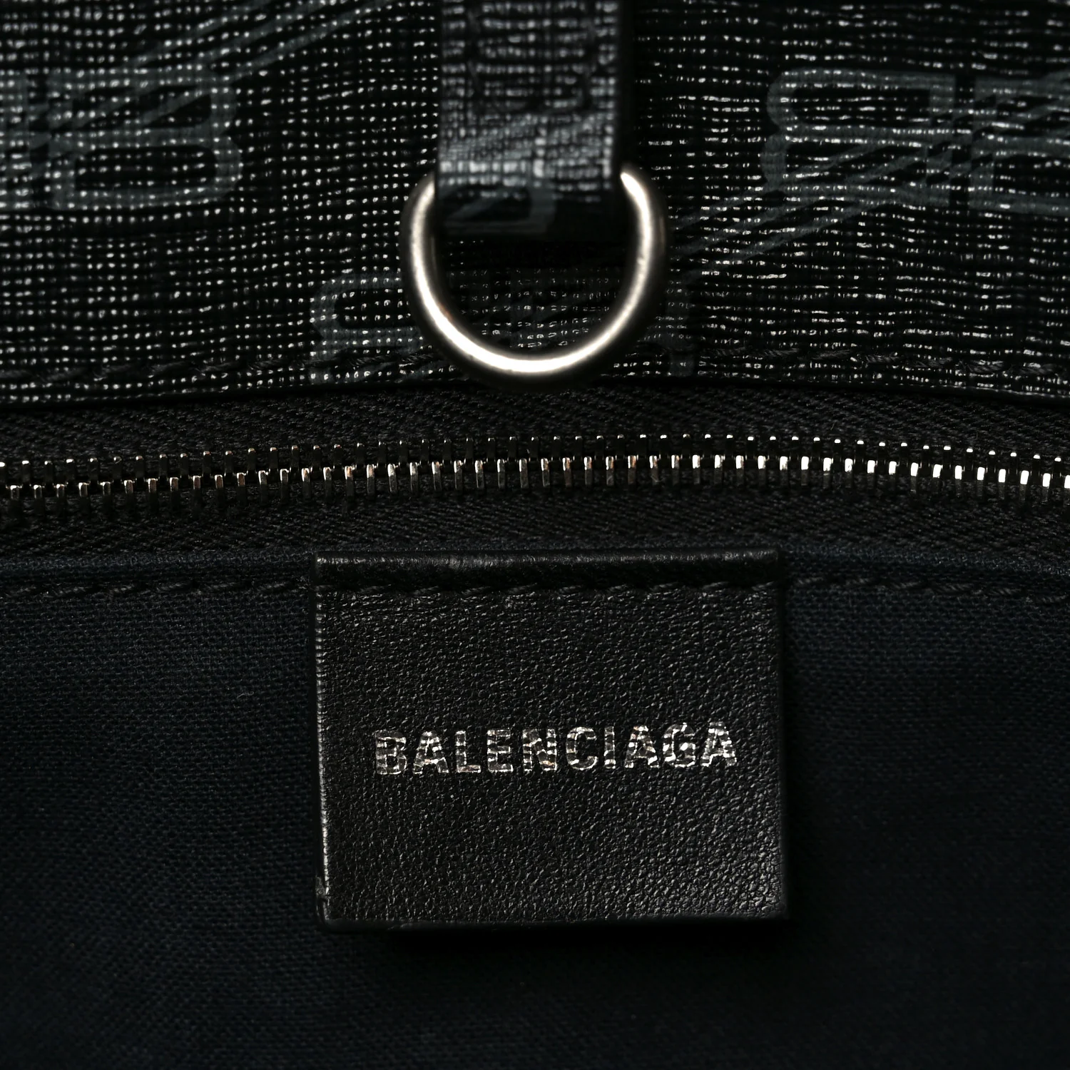 Balenciaga Coated Canvas BB Monogram Large Signature East West Shopper Bag Black Grey - Image 6