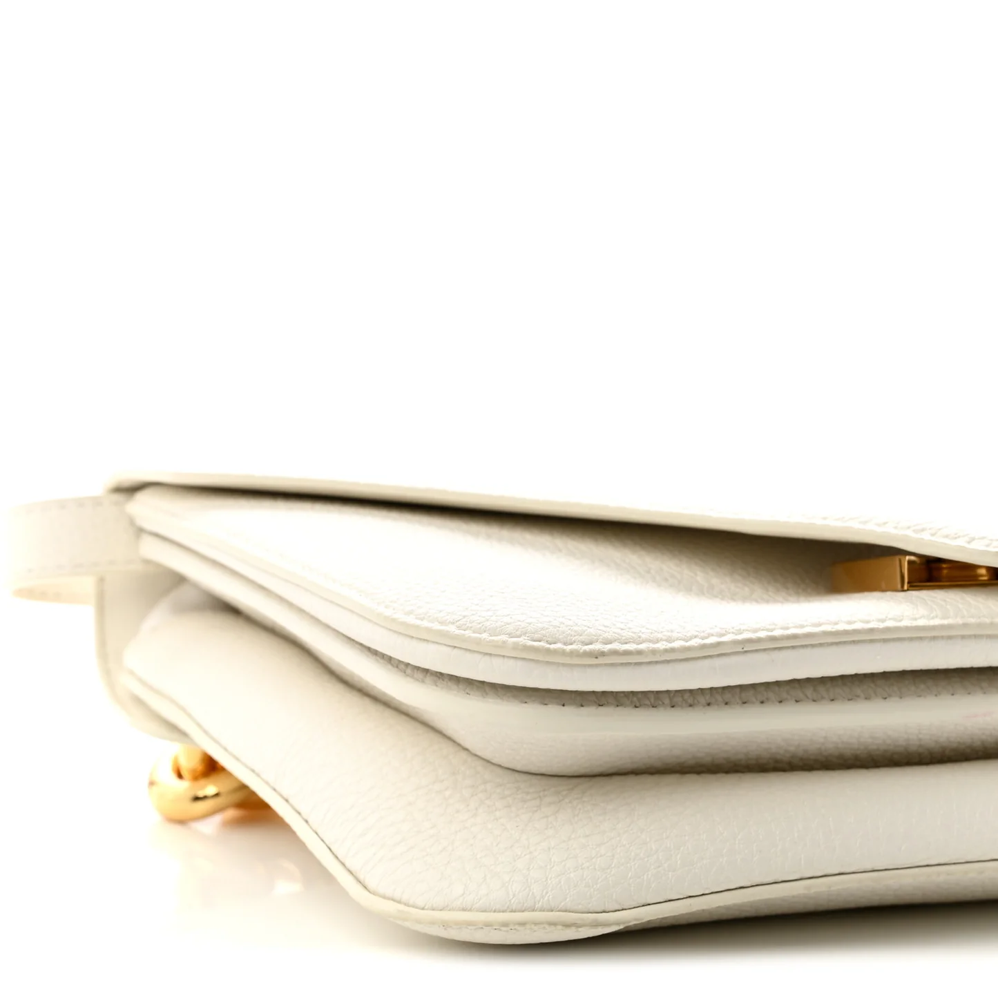 Bottega Veneta Calfskin Mount Envelope Bag White - Image 9