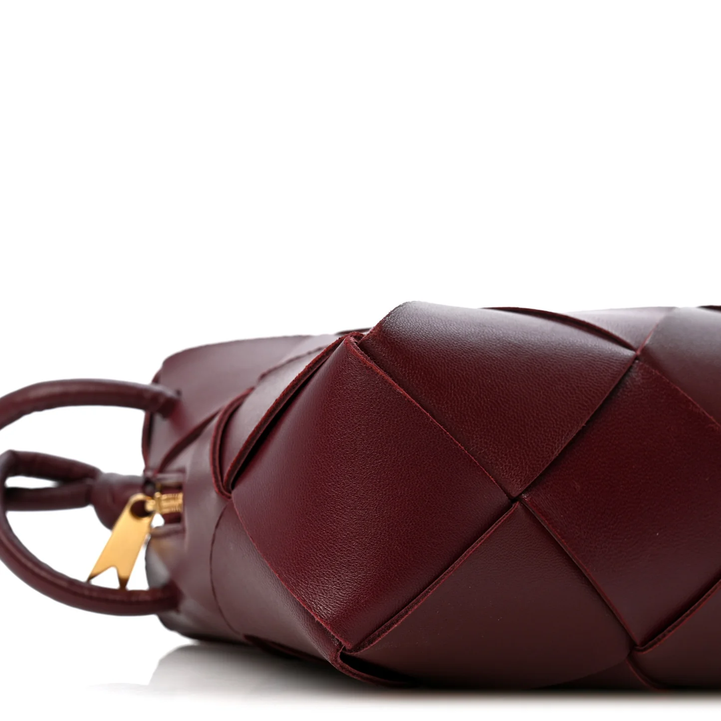 Bottega Veneta Lambskin Maxi Intrecciato Small Cassette Camera Bag Barolo - Image 8