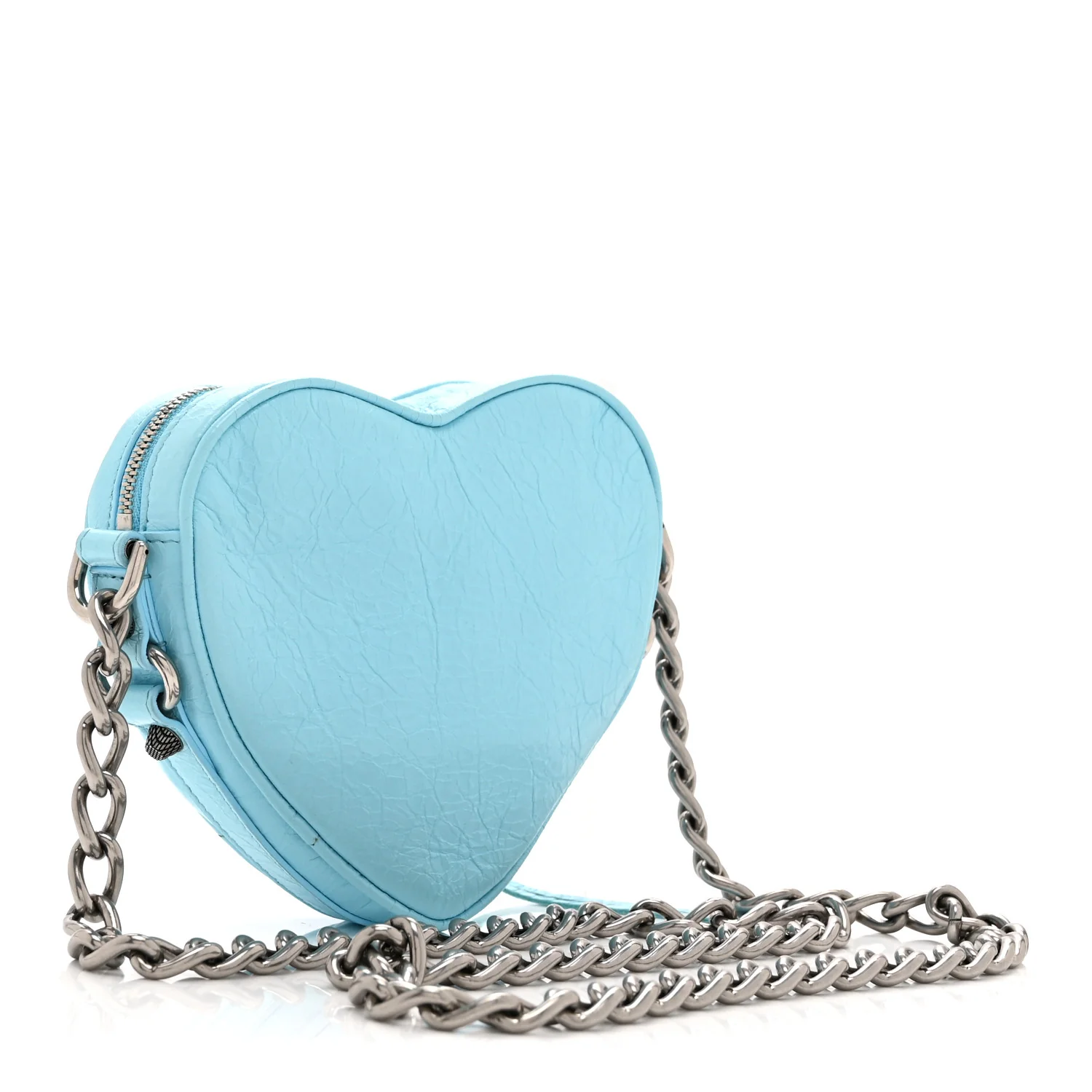 Balenciaga Agneau Arena Mini Le Cagole Heart Bag Blue - Image 3