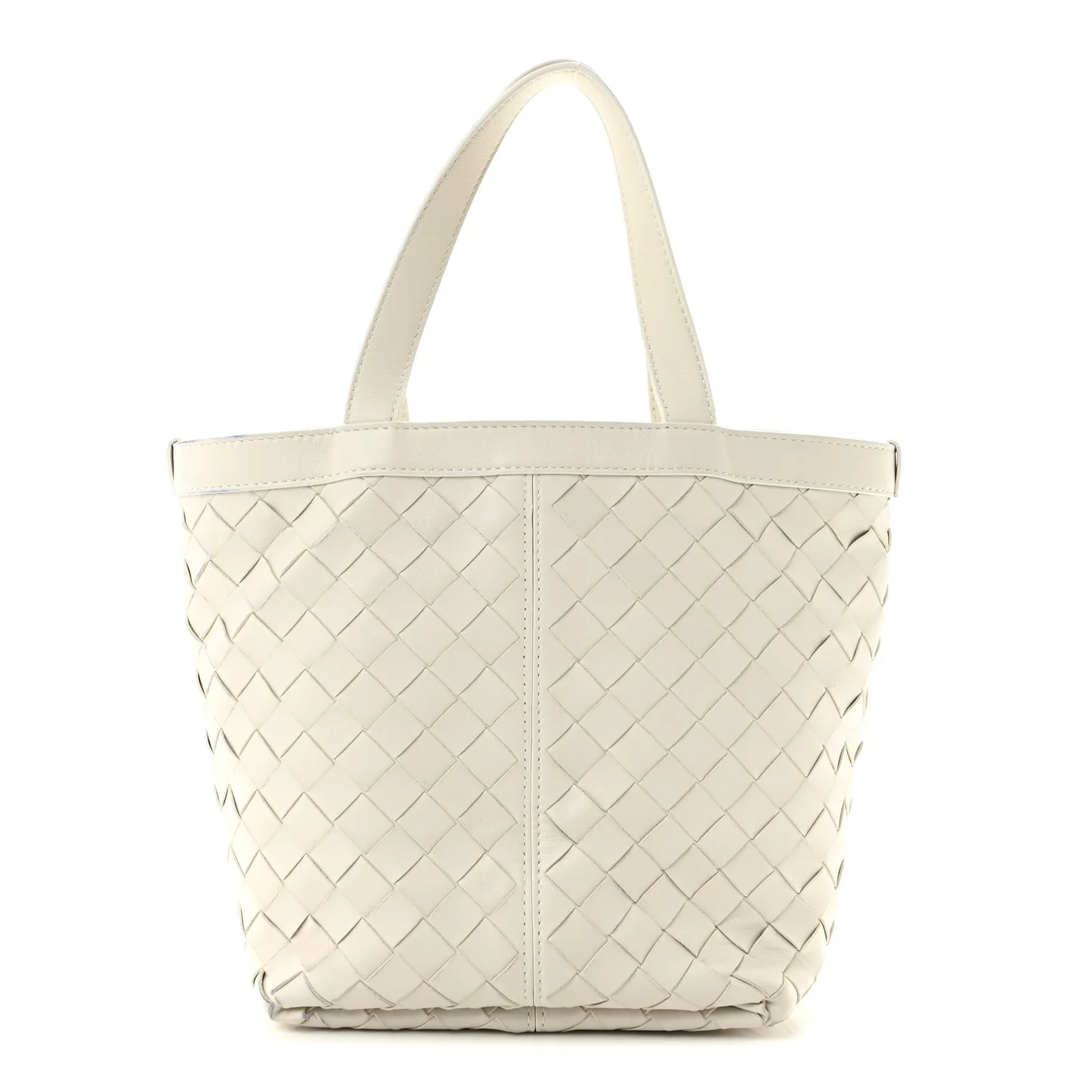 Bottega Veneta Nappa Intrecciato Small Flip Flap Tote Chalk - Image 2