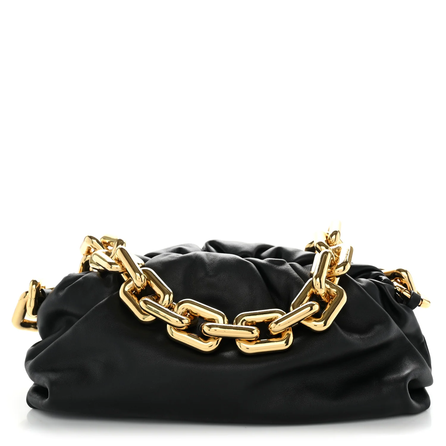Bottega Veneta Calfskin The Pouch Chain Black