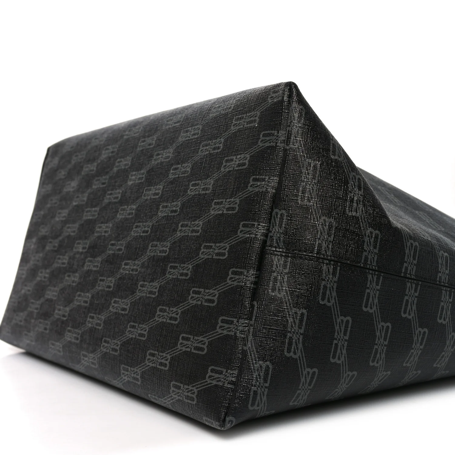 Balenciaga Coated Canvas BB Monogram Large Signature East West Shopper Bag Black Grey - Image 10