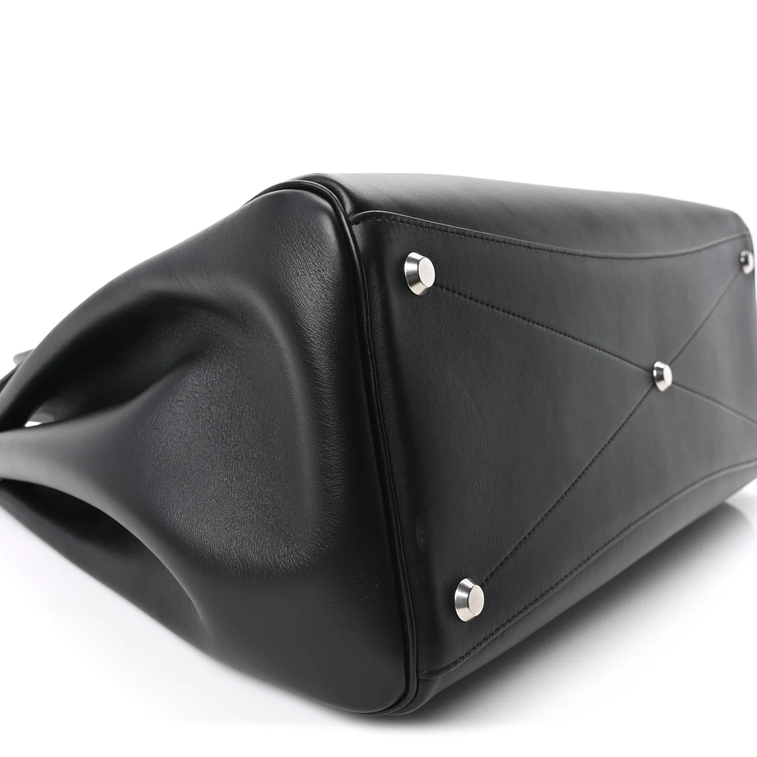 Balenciaga Smooth Calfskin Large Bel Air Carry All Bag Black - Image 8