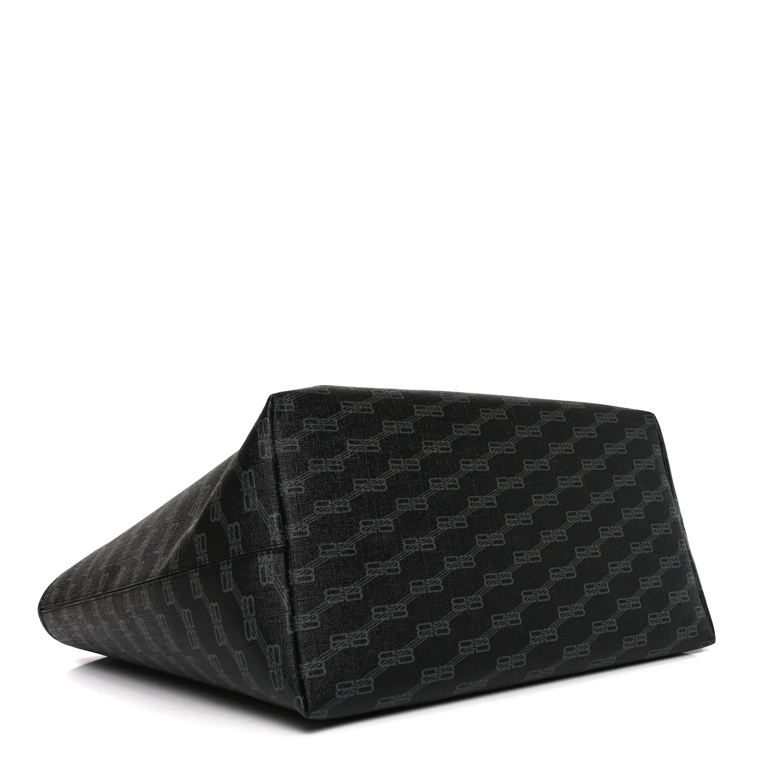 Balenciaga Coated Canvas BB Monogram Large Signature East West Shopper Bag Black Grey - Image 4