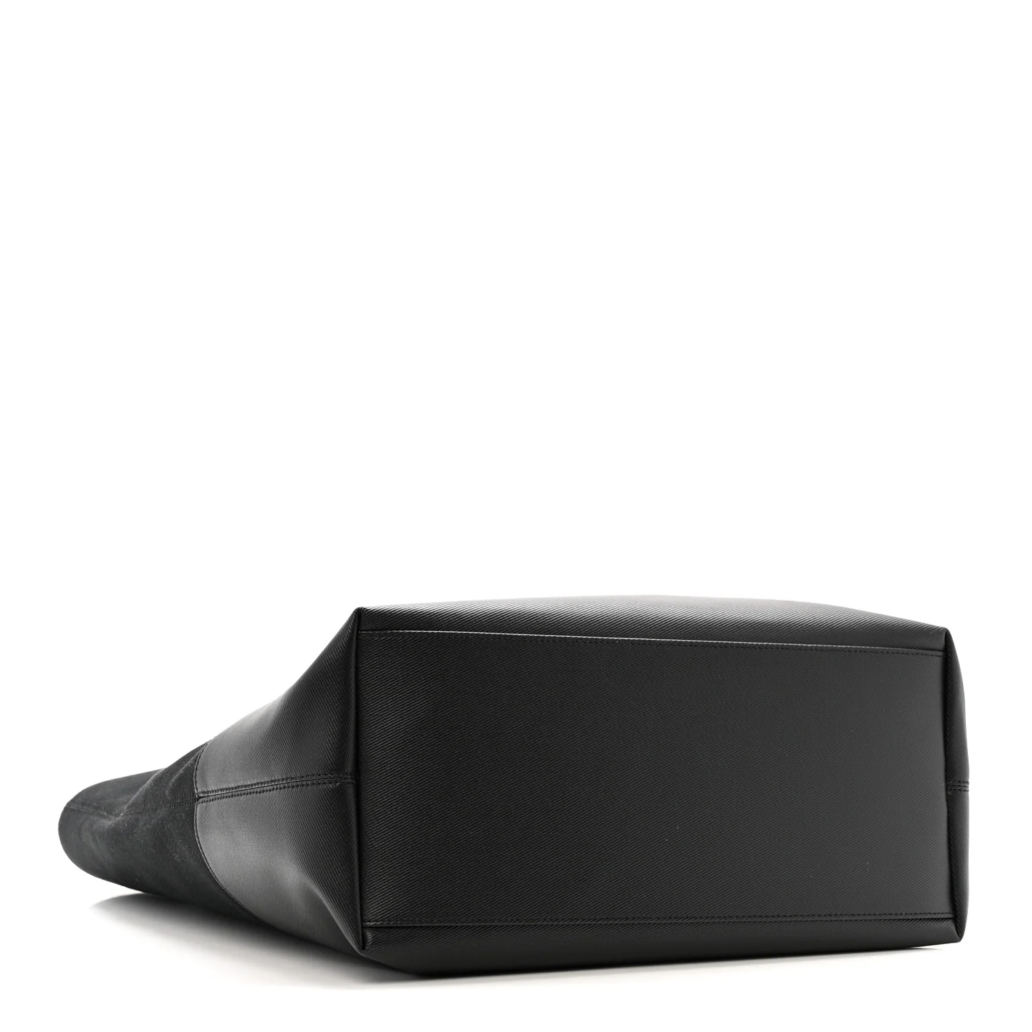 Alexander McQueen Canvas Calfskin T-Bar Shopping Bag Black - Image 4