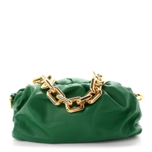 Bottega Veneta Calfskin The Pouch Chain Racing Green