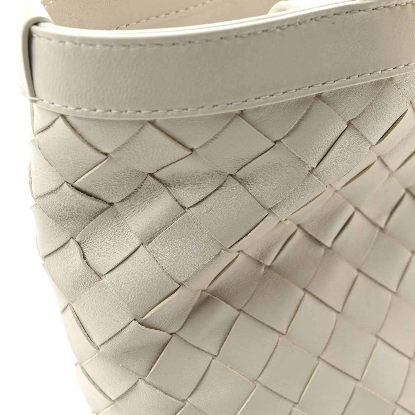 Bottega Veneta Nappa Intrecciato Small Flip Flap Tote Chalk - Image 13