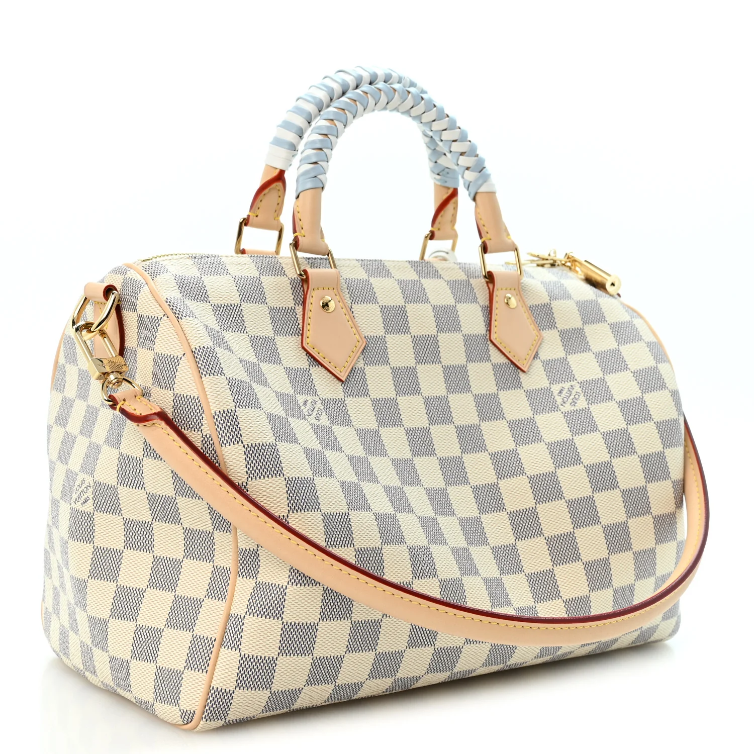 Louis Vuitton Damier Azur Braided Speedy Soft 30 Bleu Olympe - Image 4