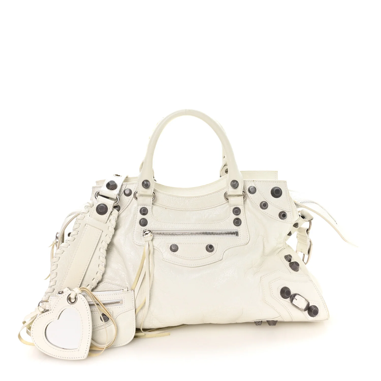 Balenciaga Agneau Arena Neo Cagole City Handbag Optic White - Image 2