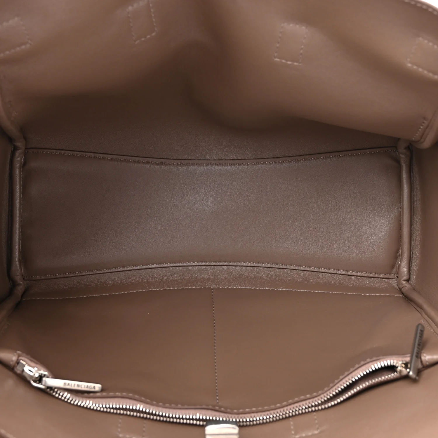 Balenciaga Smooth Calfskin Small Bel Air Carry All Bag Taupe - Image 5