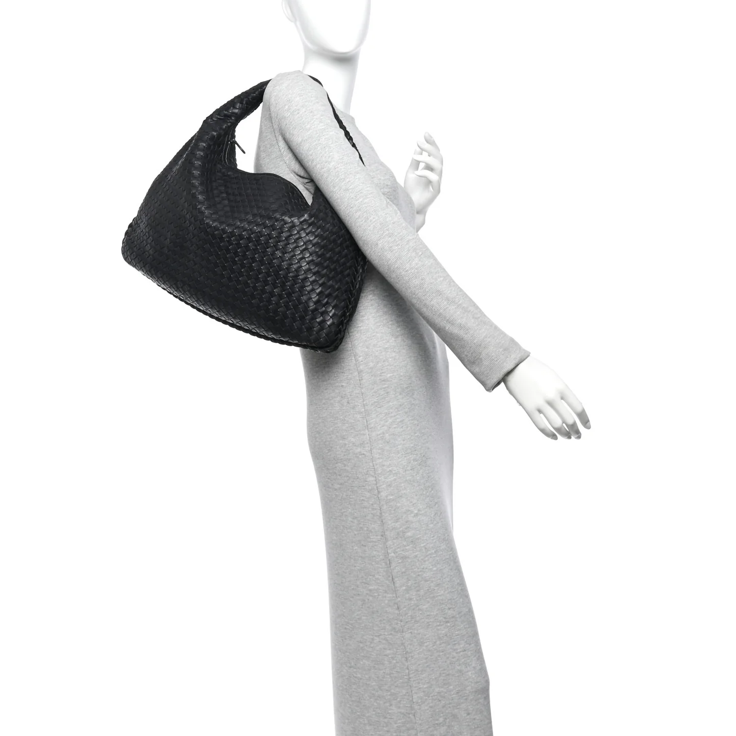 Bottega Veneta Nappa Intrecciato Large Veneta Hobo Black - Image 2