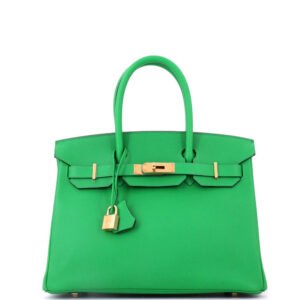 Hermes Birkin 30 Green Epsom with Gold Hardware