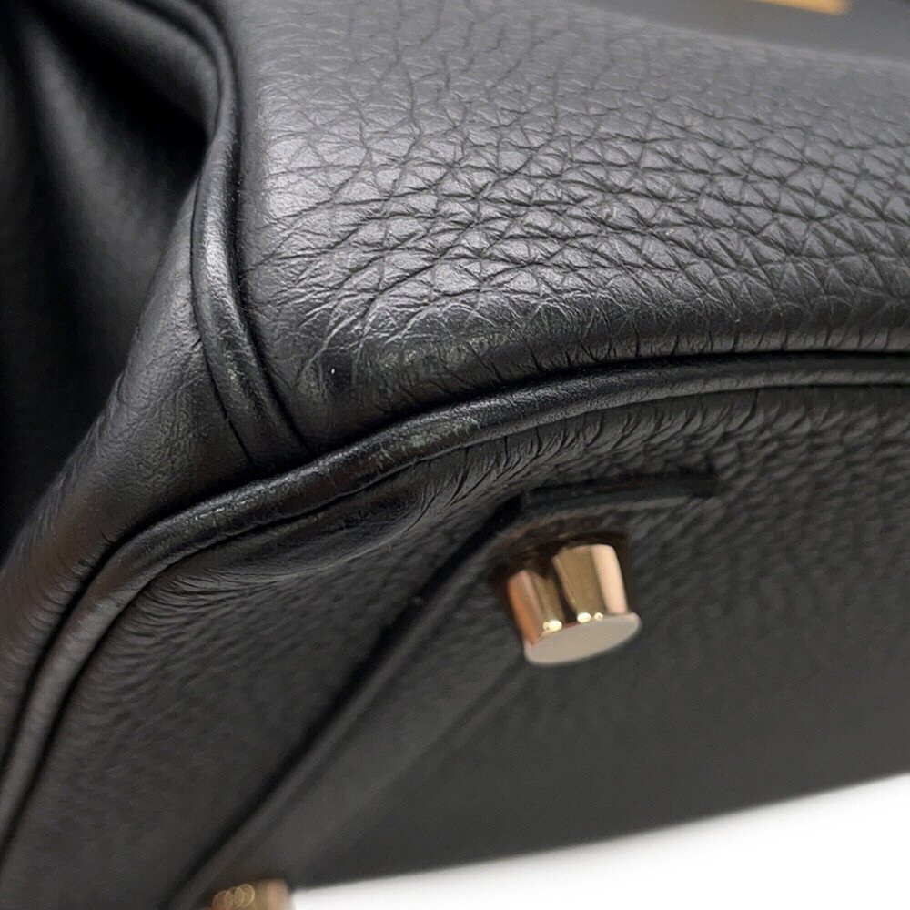 Hermes Birkin 30 Black Pink Togo C Stamp HERMES Handbag Women's - Image 12