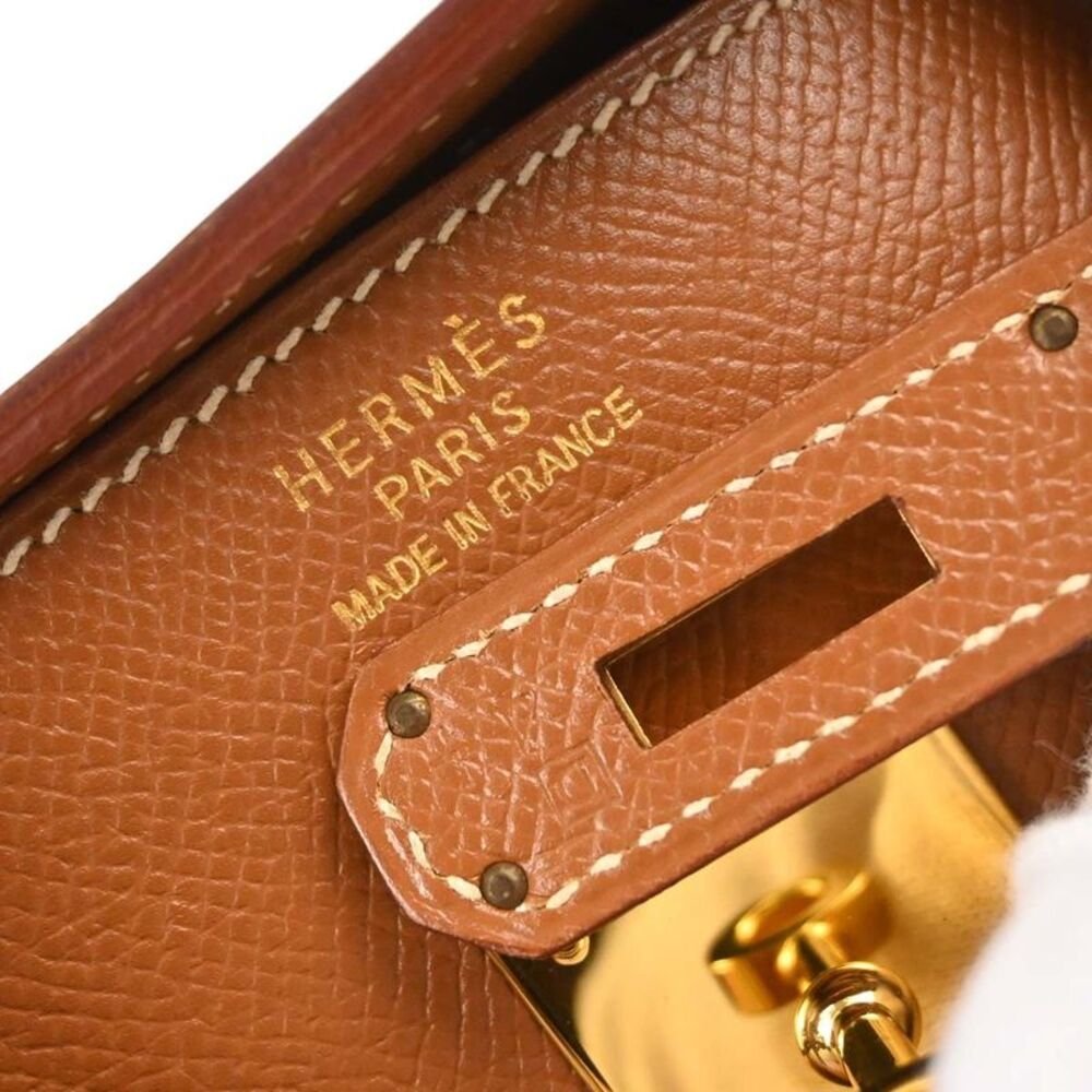 Hermes Birkin Gold Courchevel With Gold Hardware Gold Leather Handbag - Image 4