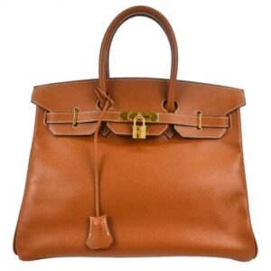 Hermes Birkin Gold Courchevel With Gold Hardware Gold Leather Handbag