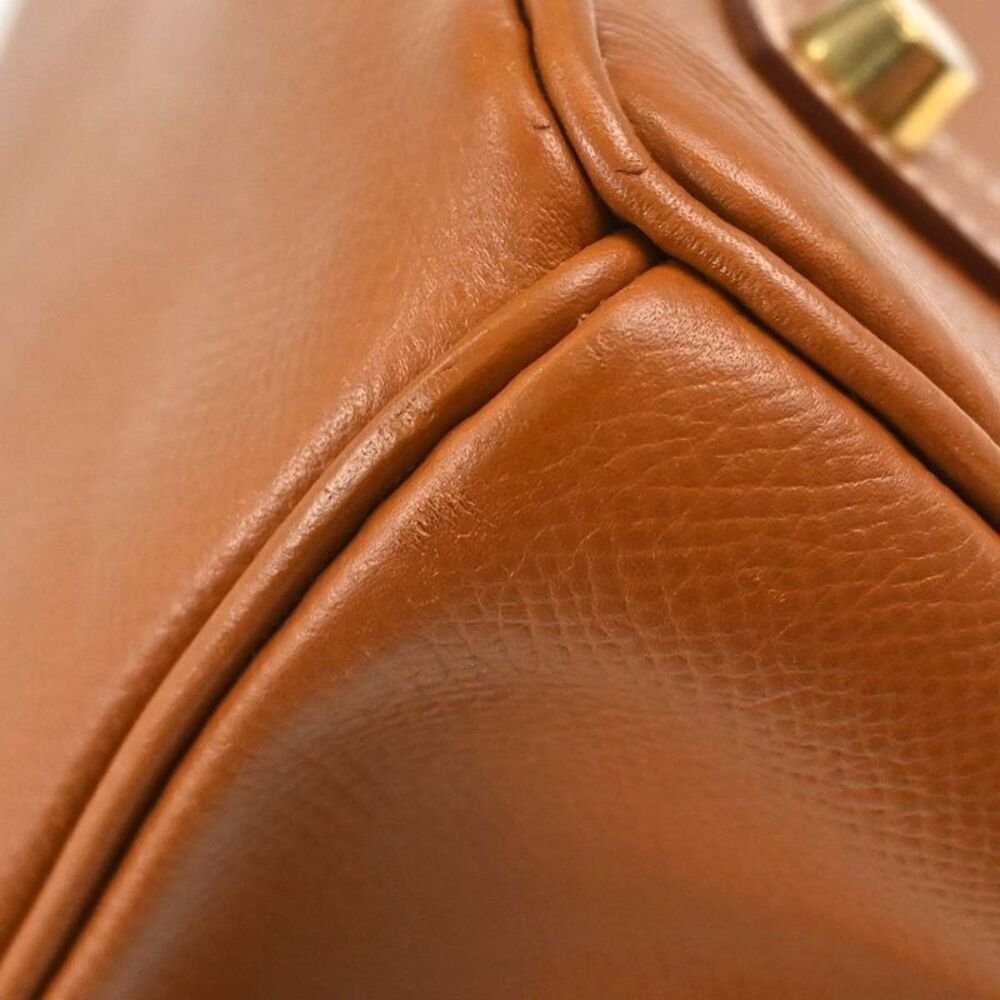 Hermes Birkin Gold Courchevel With Gold Hardware Gold Leather Handbag - Image 5