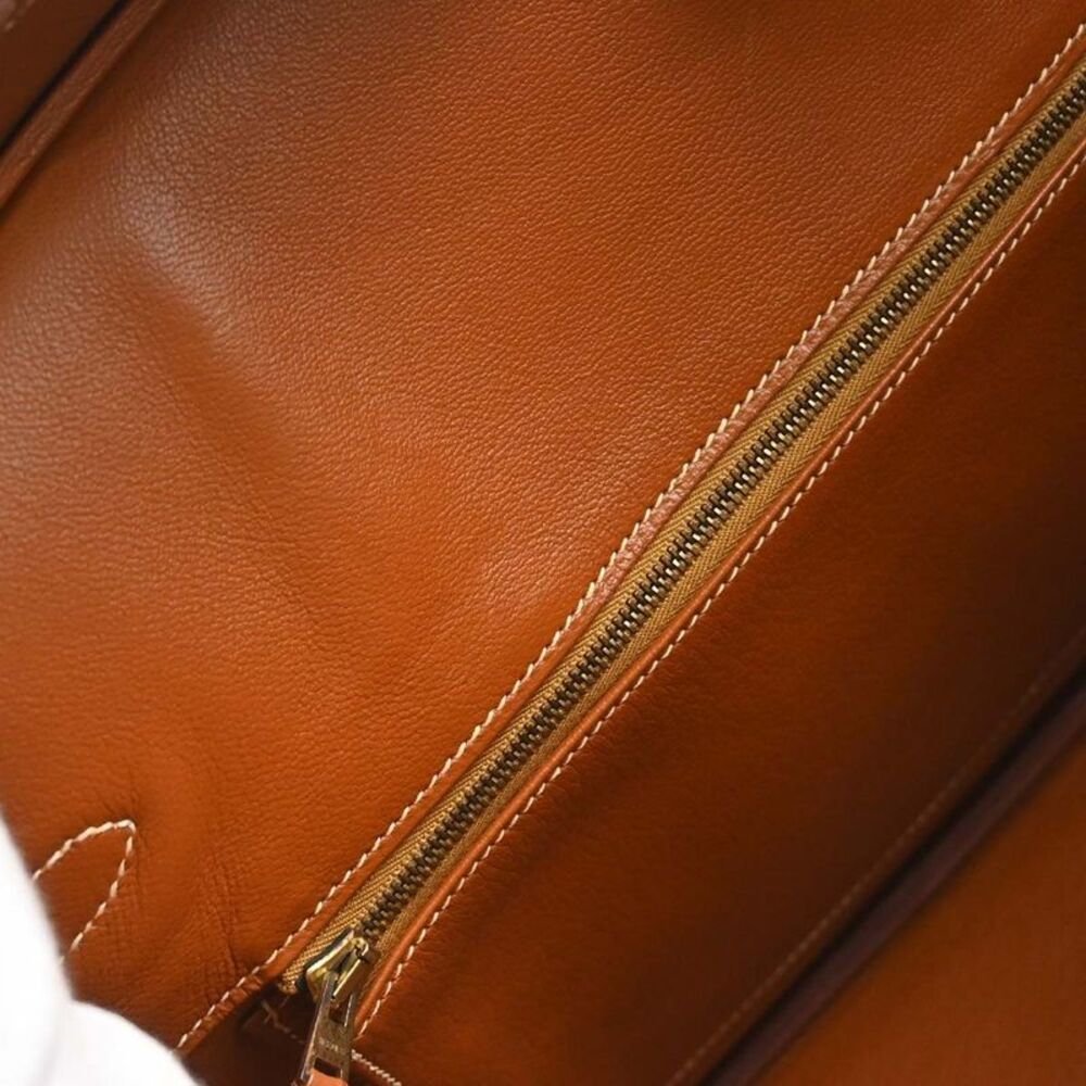 Hermes Birkin Gold Courchevel With Gold Hardware Gold Leather Handbag - Image 11