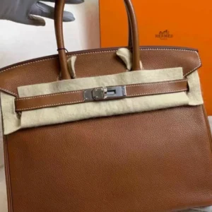 Report Hermes Birkin 30 Barenia leather bag